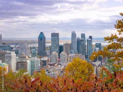 Montreal during autumn season  Qc  Canada