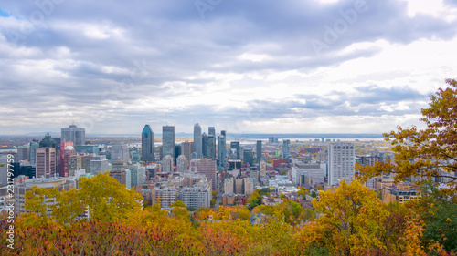 Montreal during autumn season, Qc, Canada