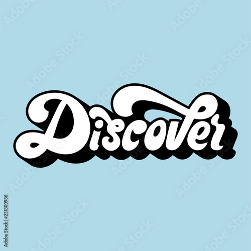 Discover word typography style illustration