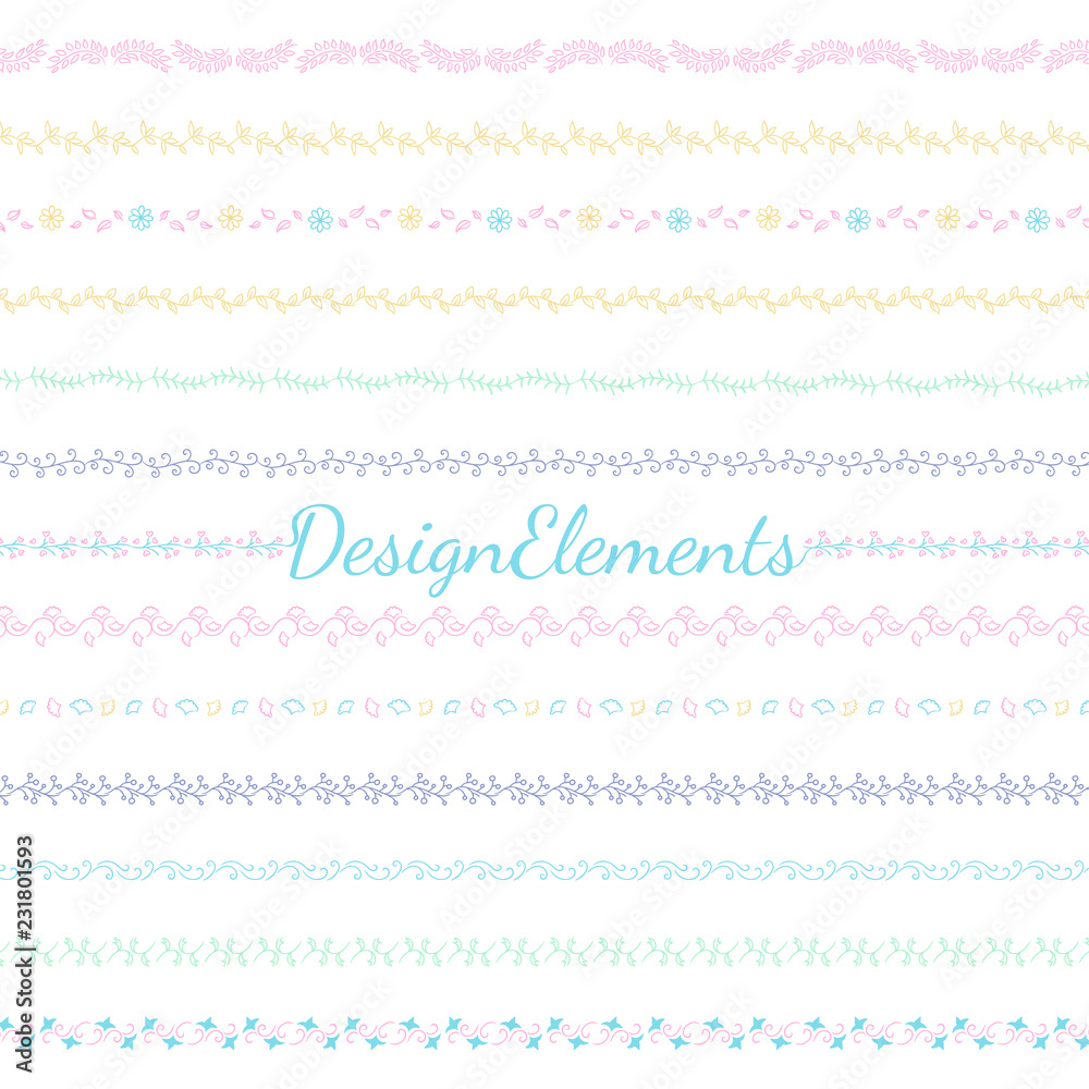 Collection of divider design element vectors Collection of divider design element vectors