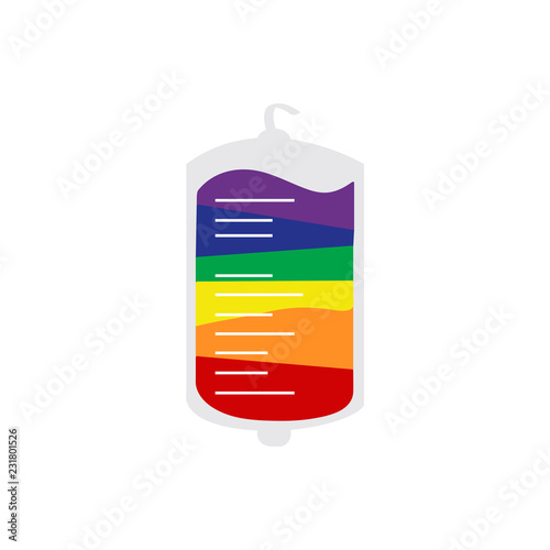 Blood bag isolated vector illustration