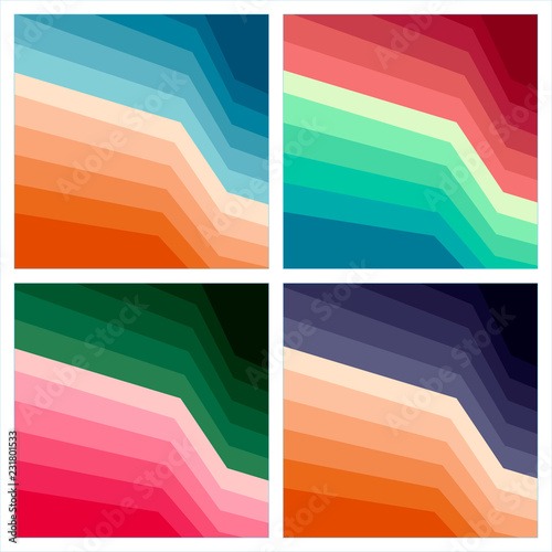 Set of colorful abstract print backgrounds
