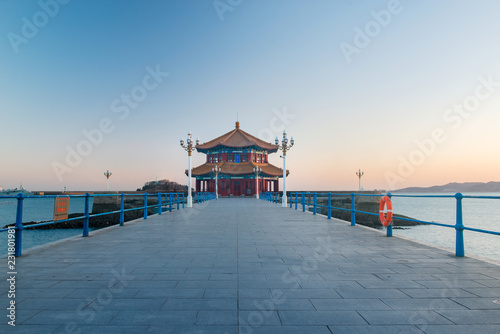 Qingdao Trestle Bridge Coastal Skyline