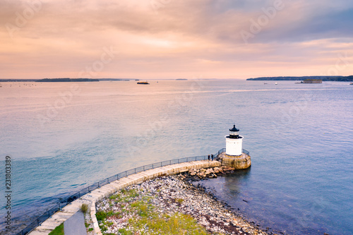 Portland Breakwater Light in Maine, also called Bug Light, is a small lighthouse in South Portland, Maine