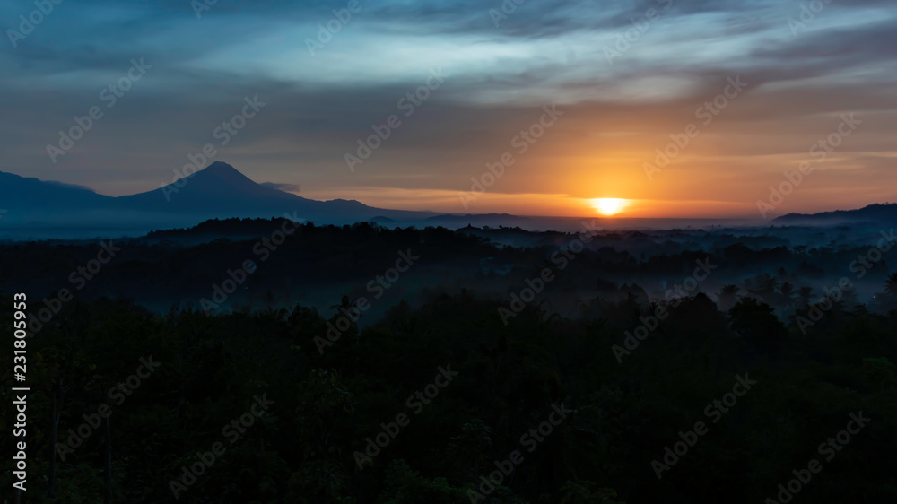 Morning Sun at Mt Merapi