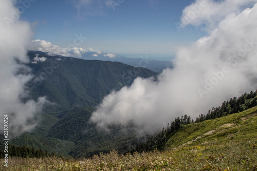 Mountains in the clouds