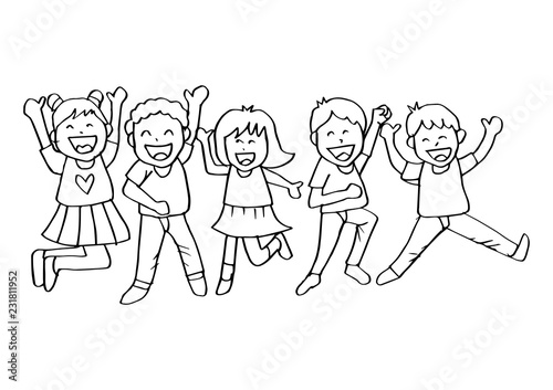 Happy kids cartoon