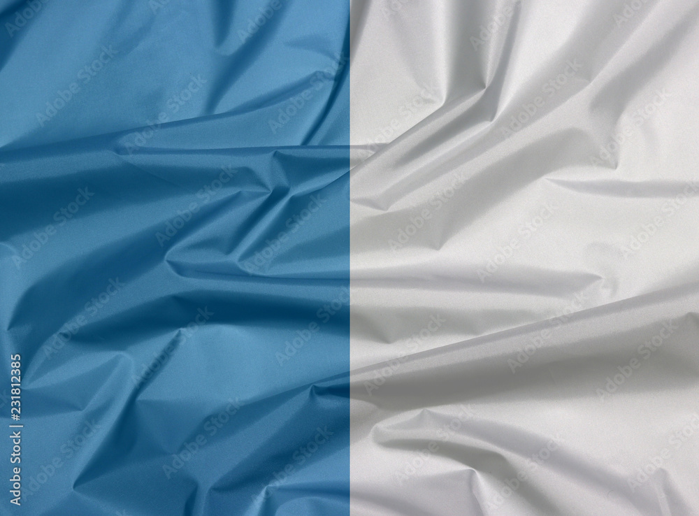 Fabric flag of Lucerne. Crease of Luzern flag background, The canton of Switzerland Confederation. Fabric flag of Lucerne. Crease of Luzern flag background, The canton of Switzerland Confederation.