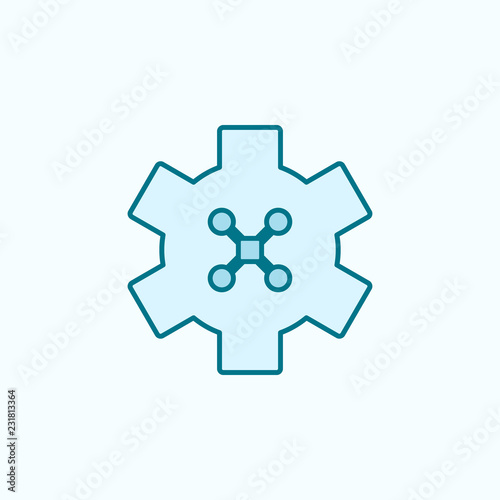 control of drones  field outline icon