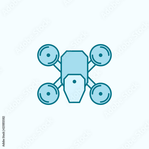 drone  field outline icon