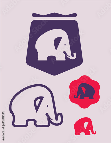 Obraz na płótnie Elephants w salonie