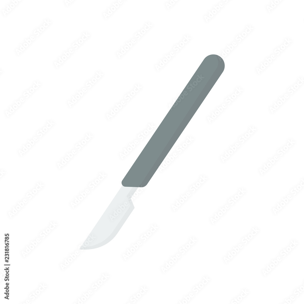 scalpel icon in flat style isolated vector illustration on white transparent background scalpel icon in flat style isolated vector illustration on white transparent background
