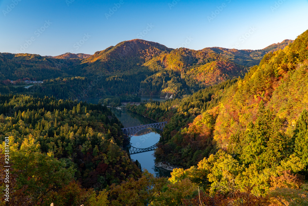 福島の絶景秋の只見線