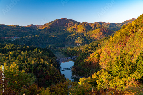 福島の絶景秋の只見線
