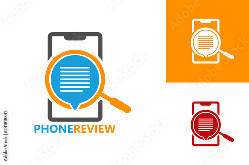 Phone Review Logo Template Design Vector, Emblem, Design Concept, Creative Symbol, Icon