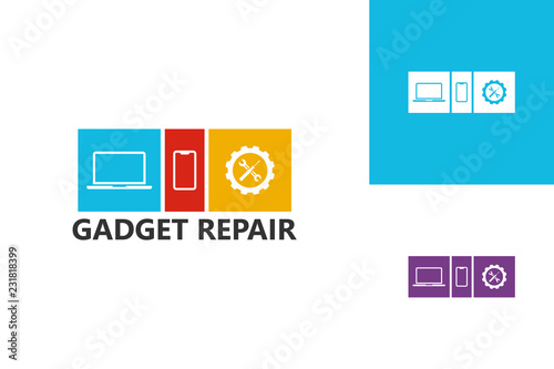 Gadget Repair Logo Template Design Vector, Emblem, Design Concept, Creative Symbol, Icon