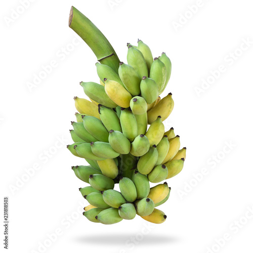 Fresh Thai cultivated banana isolated on white. Saved with clipping path © SKT Studio
