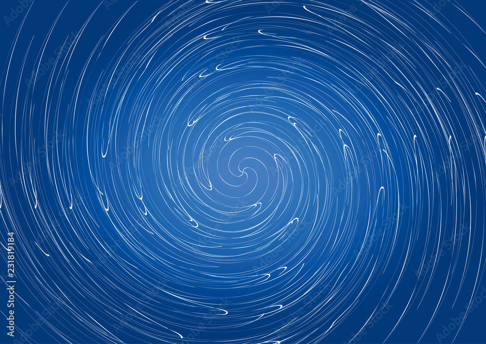 Blue vector abstract geometric gradient background with crossing radial white lines. Abstract funnel or spiral. Blue vector abstract geometric gradient background with crossing radial white lines. Abstract funnel or spiral.