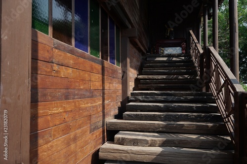 The stairs are way up.