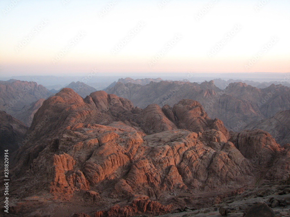 Sinai mountains at sunrise