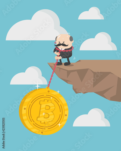 elderly businessman, who is in a dangerous Bitbit crisis, can he be saved from this? Crisis means bitcoin downfall