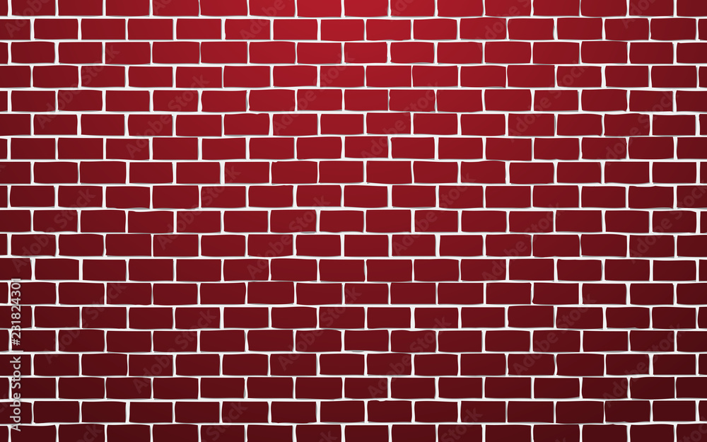 red brick wall vector illustration background Stock Vector | Adobe Stock