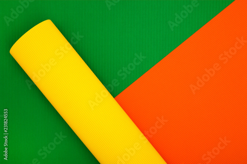 Abstract background of sheets of colored paper, for decoration, for text design, for template