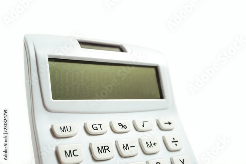White Calculator　白い電卓　白色背景