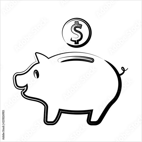 Coin Money Box Piggy Bank Design