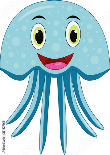 Cute jellyfish cartoon