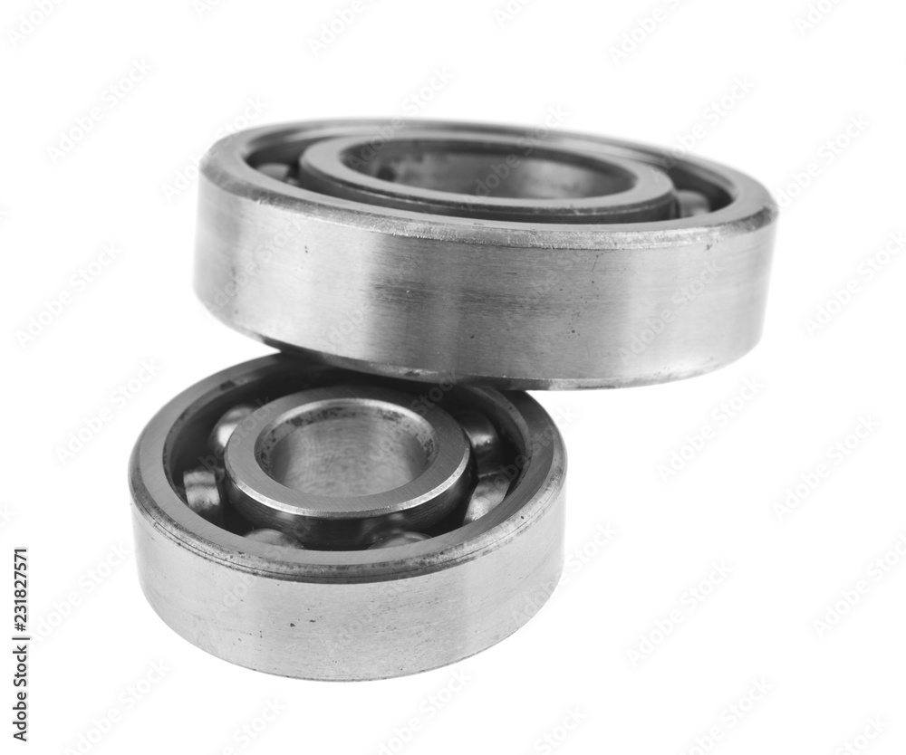 metal bearings isolated on white background metal bearings isolated on white background