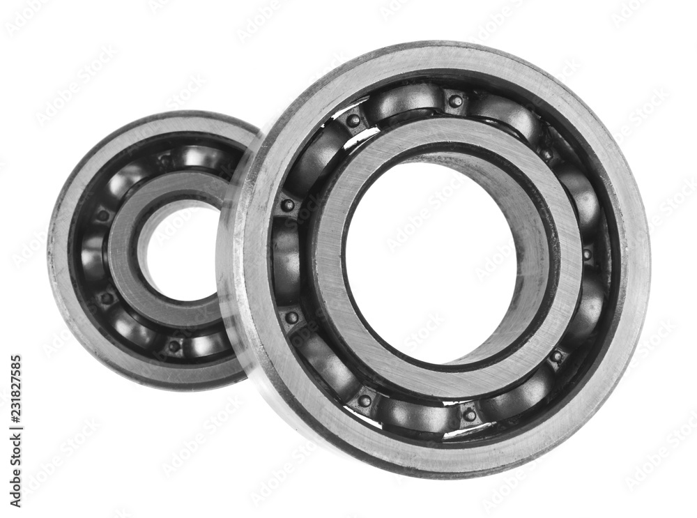 metal bearings isolated on white background metal bearings isolated on white background