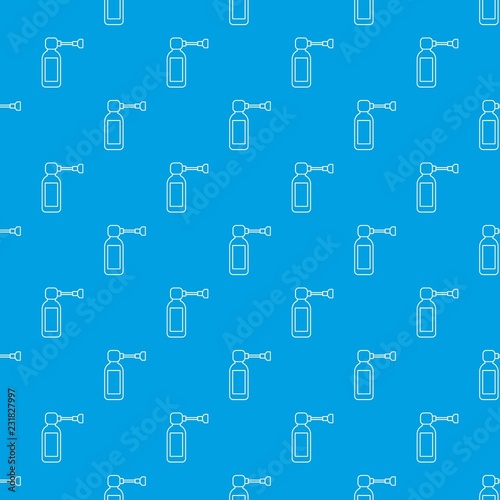 Inhaler pattern vector seamless blue repeat for any use