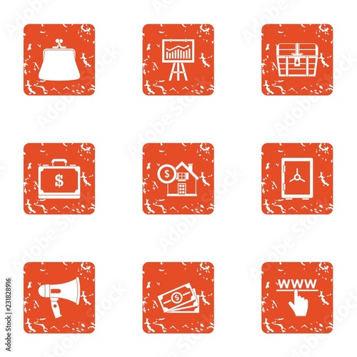 Necessary icons set. Grunge set of 9 necessary vector icons for web isolated on white background