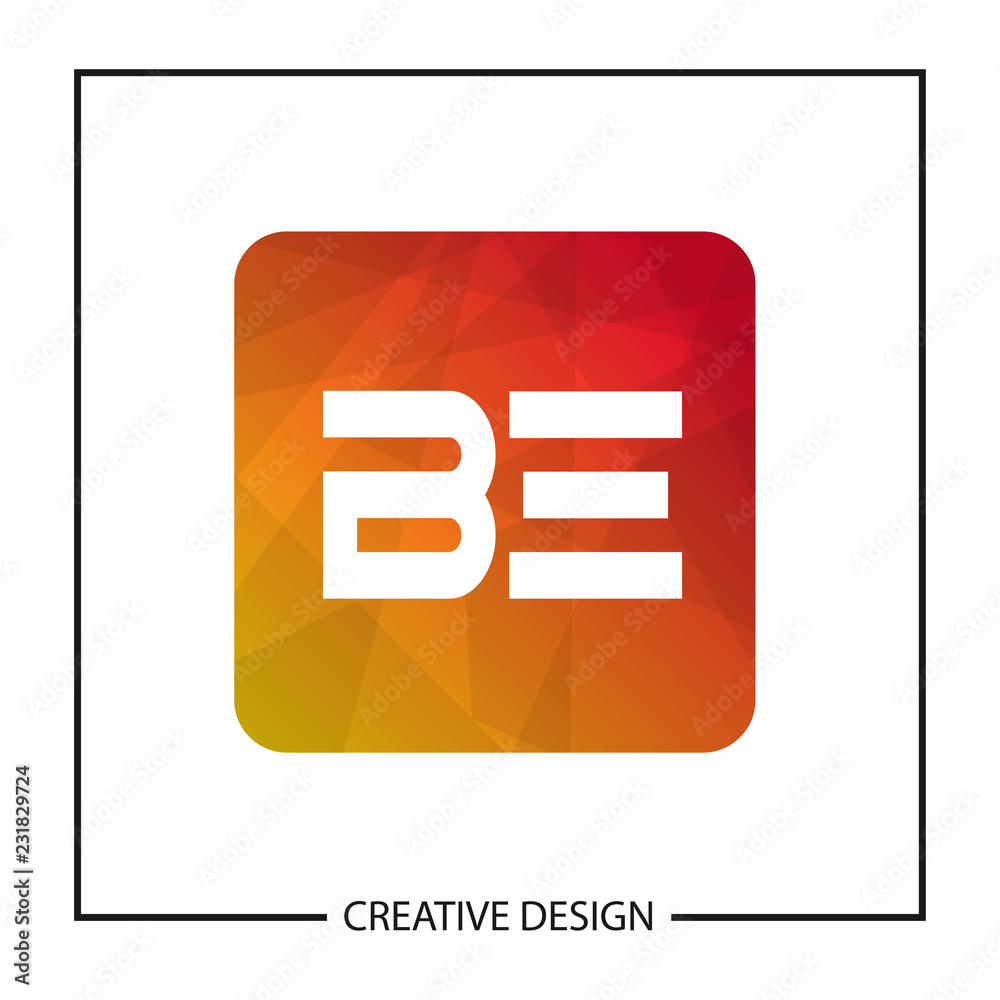 Initial Letter BE Logo Template Design Vector Illustration Initial Letter BE Logo Template Design Vector Illustration