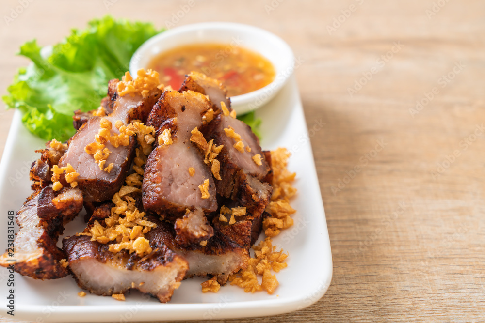 Fried Streaky Pork or Crispy Pork or Deep Fried Pork Belly Fried Streaky Pork or Crispy Pork or Deep Fried Pork Belly