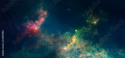 Nebula on a background of outer space © foldyart1980