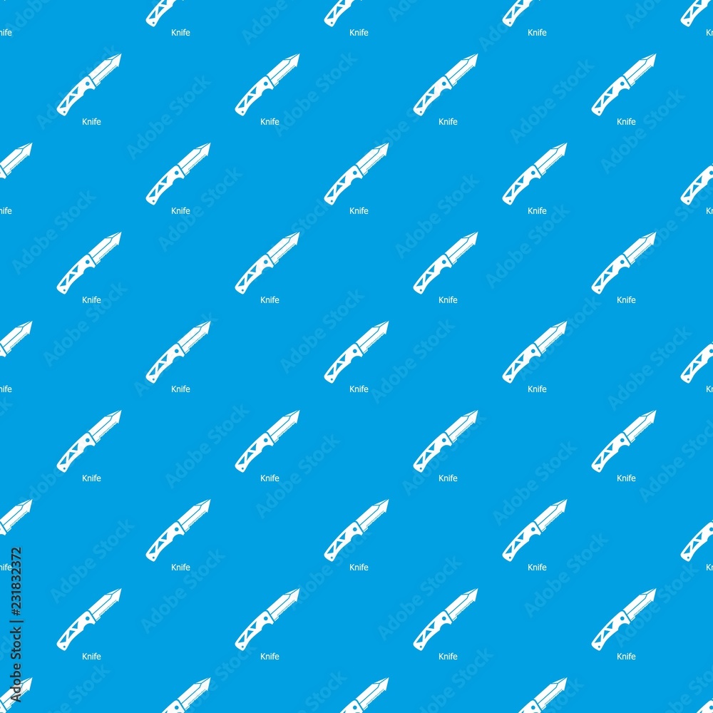 Fototapeta premium Knife pattern vector seamless blue repeat for any use