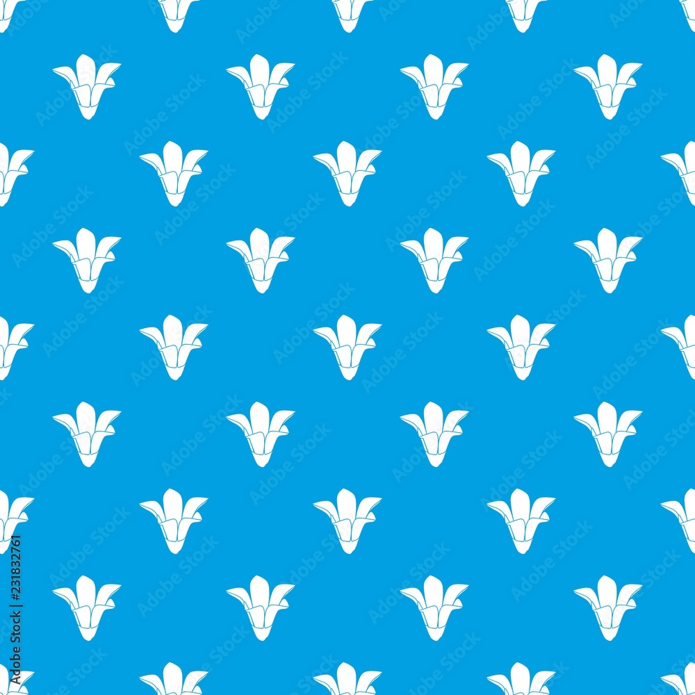 Ornament flower pattern vector seamless blue repeat for any use Ornament flower pattern vector seamless blue repeat for any use