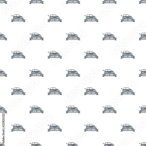 Eco car pattern vector seamless repeat for any web design