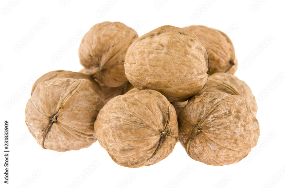 walnuts isolated on white background walnuts isolated on white background