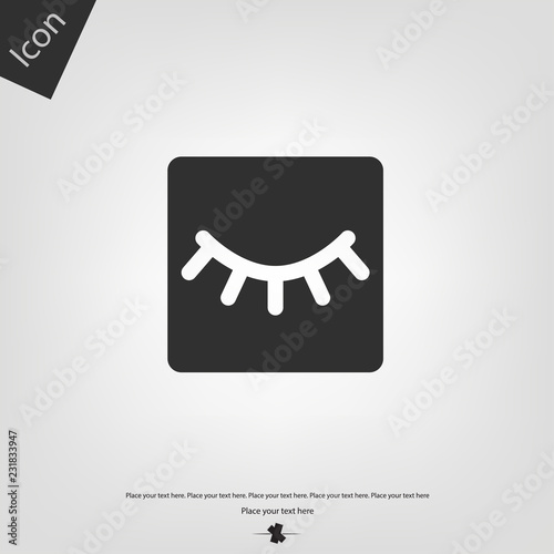 Closed eye vector icon