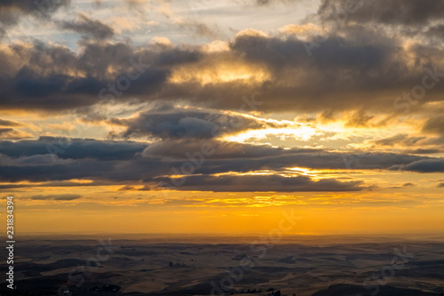 sunset over the field © sangwon