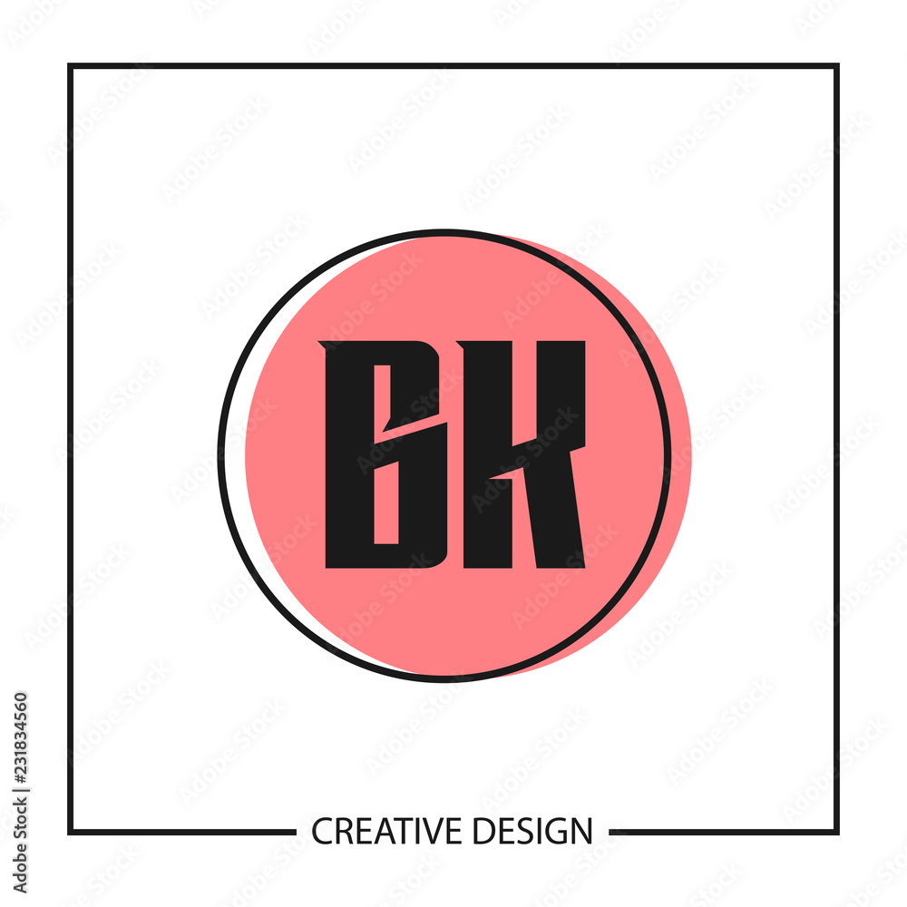 Initial Letter BK Logo Template Design Vector Illustration Initial Letter BK Logo Template Design Vector Illustration