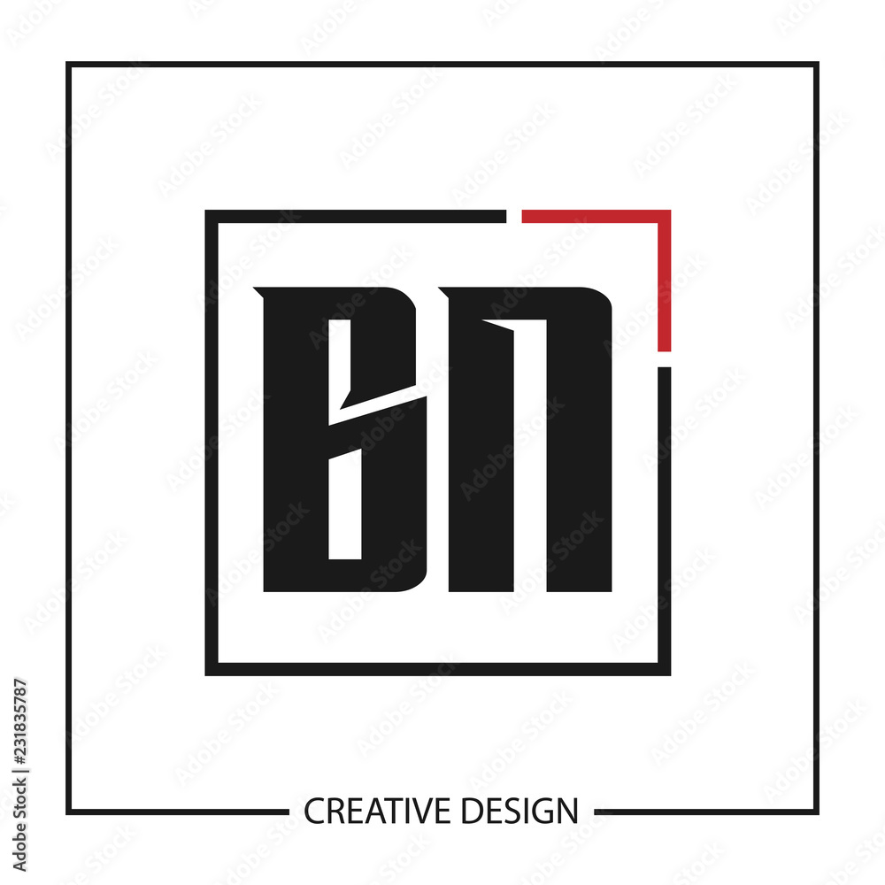 Initial Letter BN Logo Template Design Vector Illustration Initial Letter BN Logo Template Design Vector Illustration