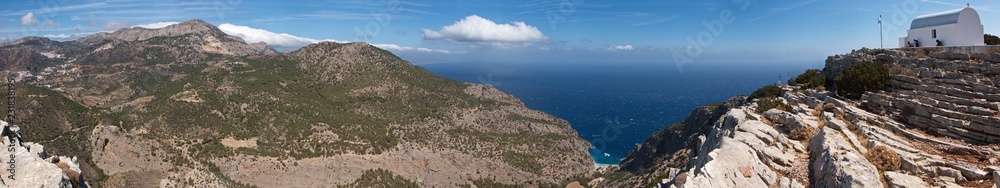 View from the summit of Profitis Ilias on Karpathos in Greece View from the summit of Profitis Ilias on Karpathos in Greece