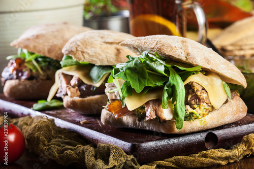 Italian porchetta sandwich