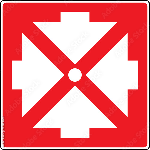 Panneau de sécurité: point de rassemblement