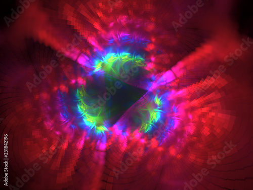 Pixelated multicolor flashy abstract background