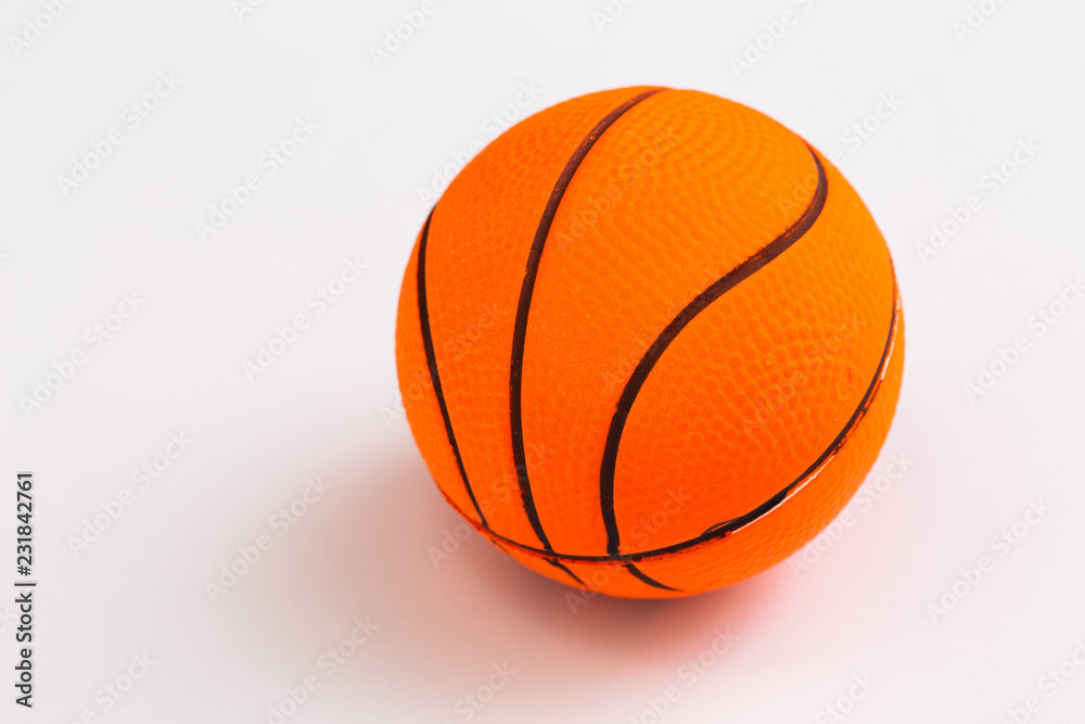 Basketball on white background
